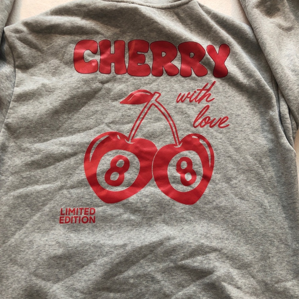 Cherry With Love Limited Edition Women's Large Gray Hoodie